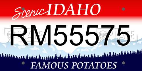 RM55575 Idaho License Plate