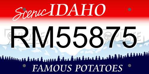 RM55875 Idaho License Plate