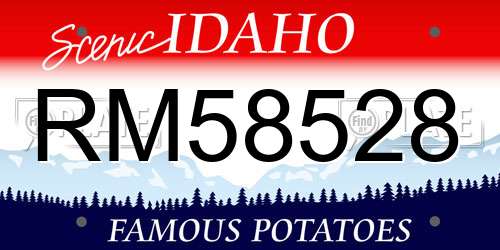 RM58528 Idaho License Plate