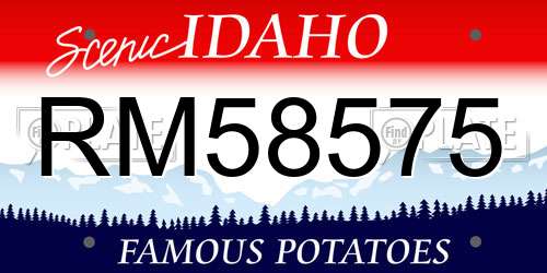 RM58575 Idaho License Plate