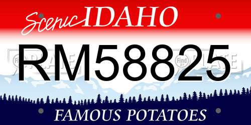 RM58825 Idaho License Plate