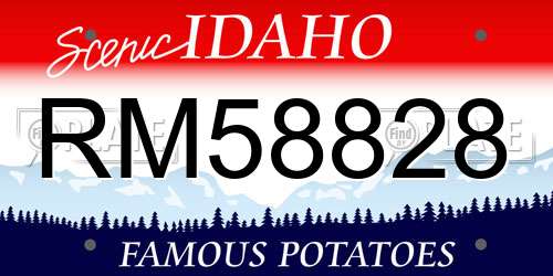 RM58828 Idaho License Plate