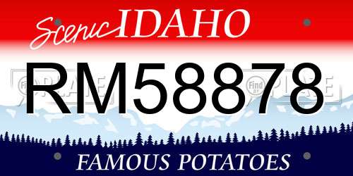 RM58878 Idaho License Plate