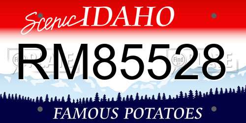 RM85528 Idaho License Plate