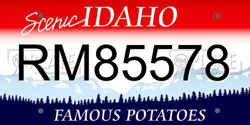 RM85578 Idaho License Plate