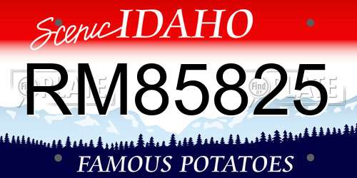 RM85825 Idaho License Plate