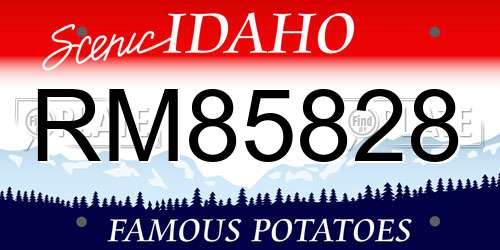 RM85828 Idaho License Plate
