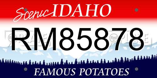 RM85878 Idaho License Plate