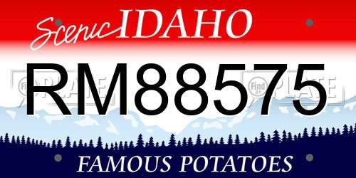 RM88575 Idaho License Plate