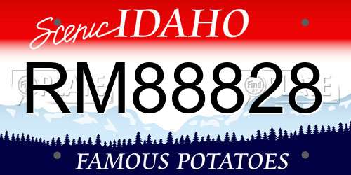 RM88828 Idaho License Plate
