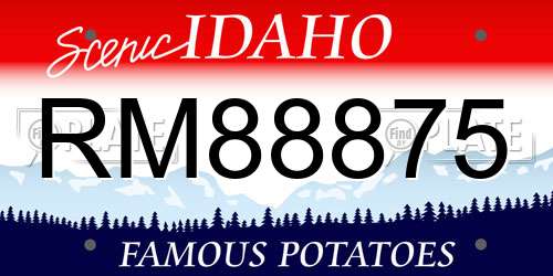 RM88875 Idaho License Plate