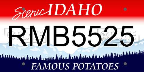 RMB5525 Idaho License Plate