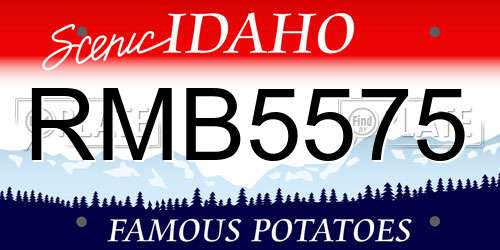 RMB5575 Idaho License Plate