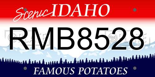 RMB8528 Idaho License Plate