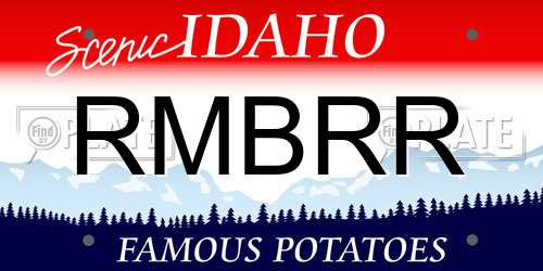 RMBRR Idaho License Plate