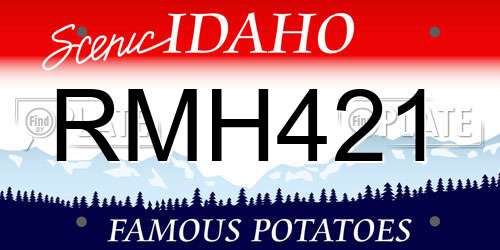 RMH421 Idaho License Plate