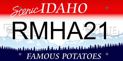 RMHA21 Idaho License Plate