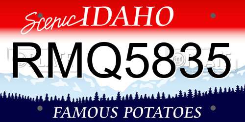 RMQ5835 Idaho License Plate