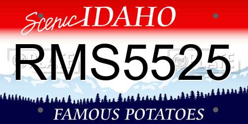 RMS5525 Idaho License Plate
