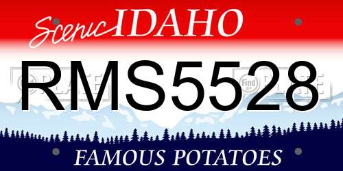RMS5528 Idaho License Plate