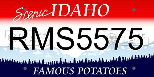 RMS5575 Idaho License Plate