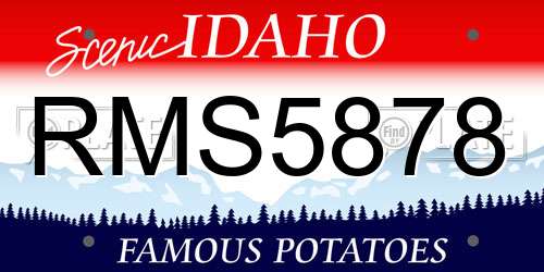 RMS5878 Idaho License Plate