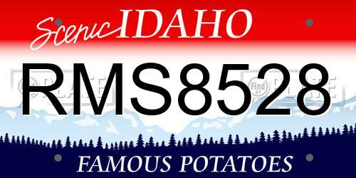 RMS8528 Idaho License Plate