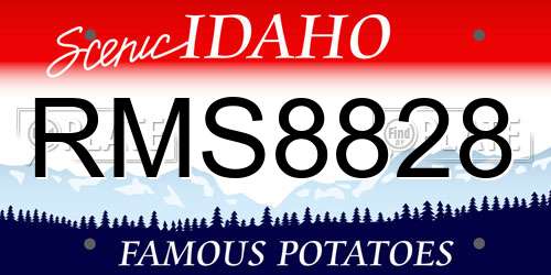 RMS8828 Idaho License Plate