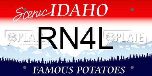 RN4L Idaho License Plate