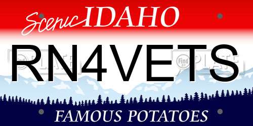 RN4VETS Idaho License Plate