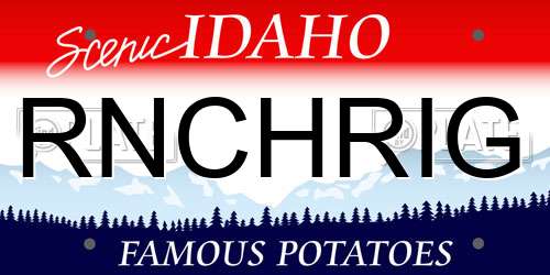 RNCHRIG Idaho License Plate