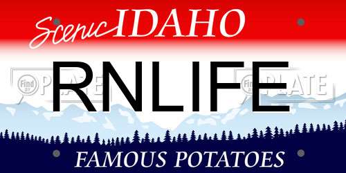 RNLIFE Idaho License Plate