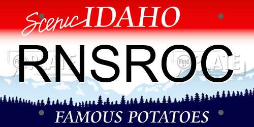 RNSROC Idaho License Plate
