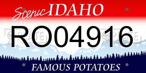 RO04916 Idaho License Plate