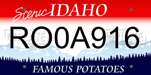 RO0A916 Idaho License Plate