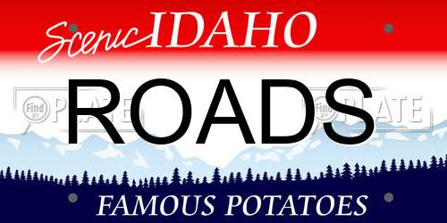 ROADS Idaho License Plate