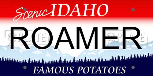 ROAMER Idaho License Plate