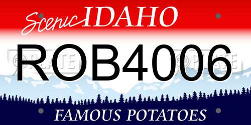 ROB4006 Idaho License Plate