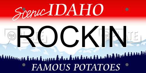 ROCKIN Idaho License Plate
