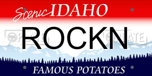 ROCKN Idaho License Plate