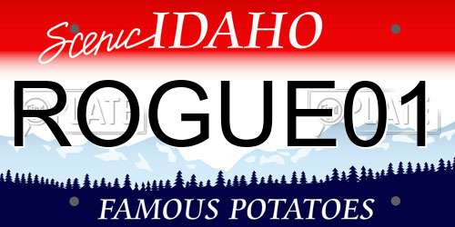 ROGUE01 Idaho License Plate