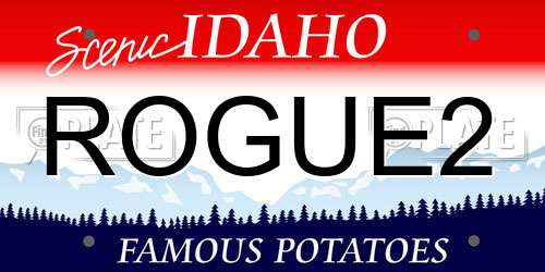 ROGUE2 Idaho License Plate