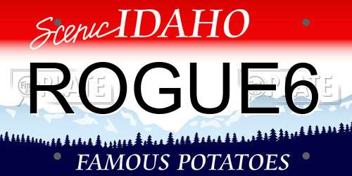 ROGUE6 Idaho License Plate