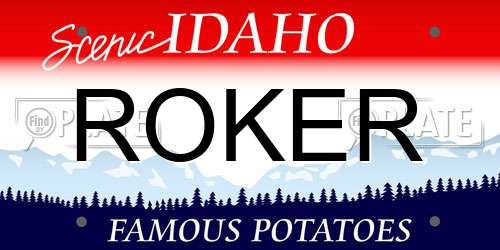 ROKER Idaho License Plate