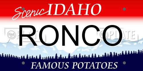 RONCO Idaho License Plate