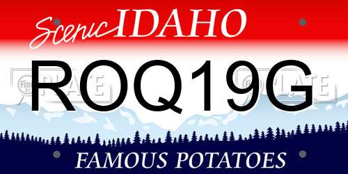 ROQ19G Idaho License Plate