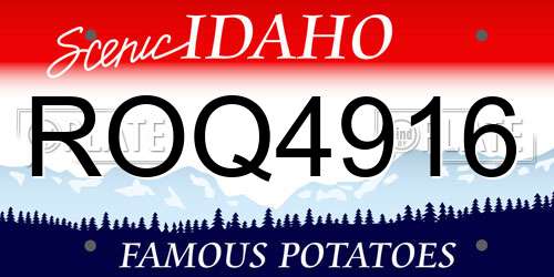 ROQ4916 Idaho License Plate
