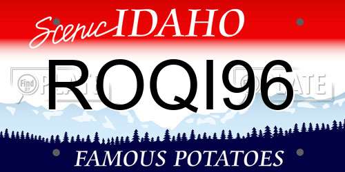 ROQI96 Idaho License Plate