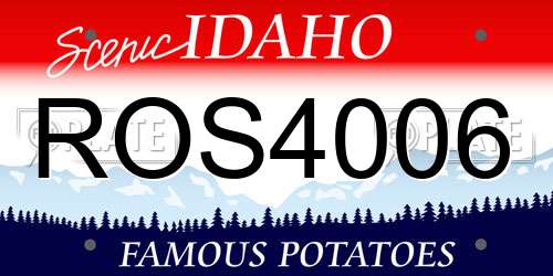 ROS4006 Idaho License Plate