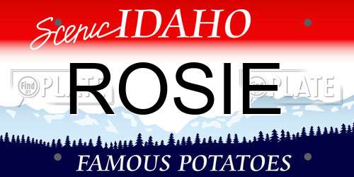 ROSIE Idaho License Plate